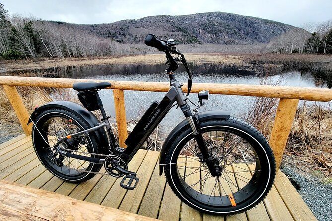 Electric bicycle used for Acadia carriage-road rides