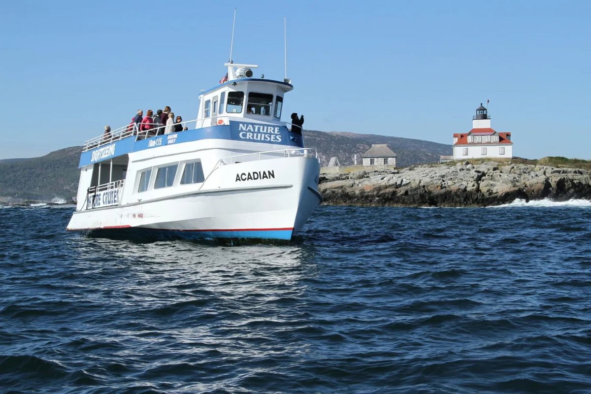 Acadian Boat Tours vessel near the Mount Desert Island coast