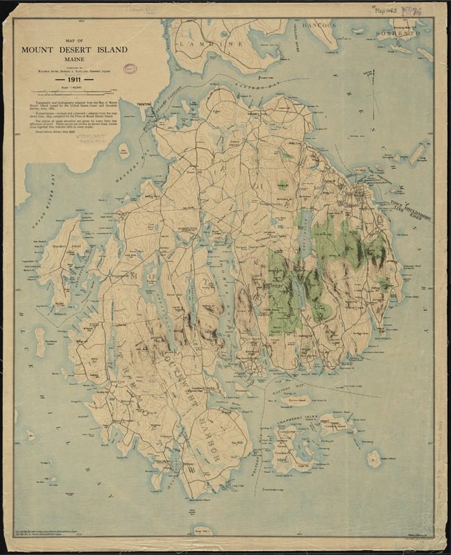 Map of Mount Desert Island