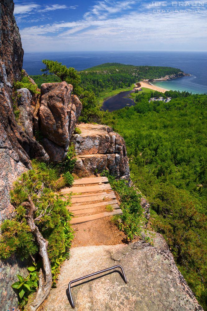 Granite ledges on the Beehive Loop in Acadia